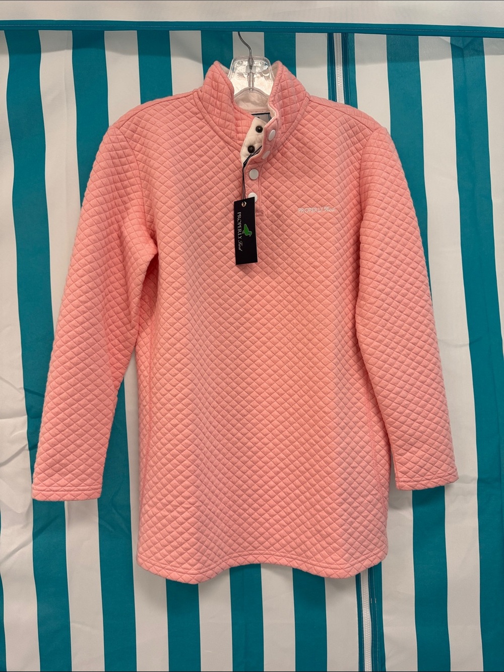 NWT Properly Tied Girls Social Pullover Light Pink Size YL (14/16)